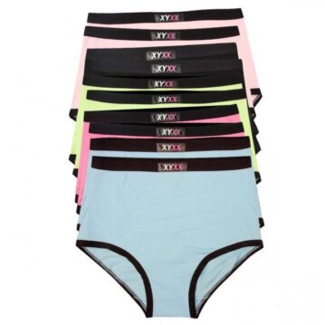 Frank and Beans Full Brief  10 Pack 2 Of Each Colour XL Women