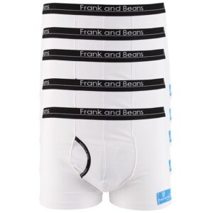 5 Piece Boxer Briefs-White-Small Undie Packs from Frank and Beans.
