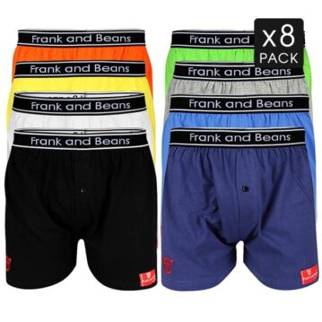 Frank and Beans Boxer Shorts Rainbow 8 Pack XL Undie Packs